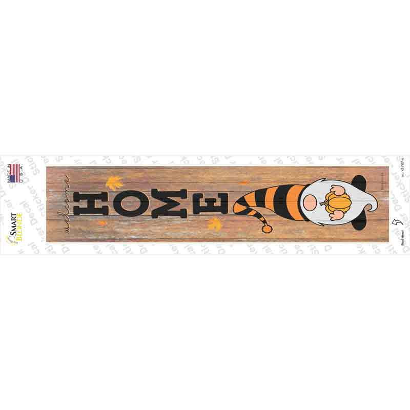 Home Orange Gnome Novelty Narrow Sticker Decal
