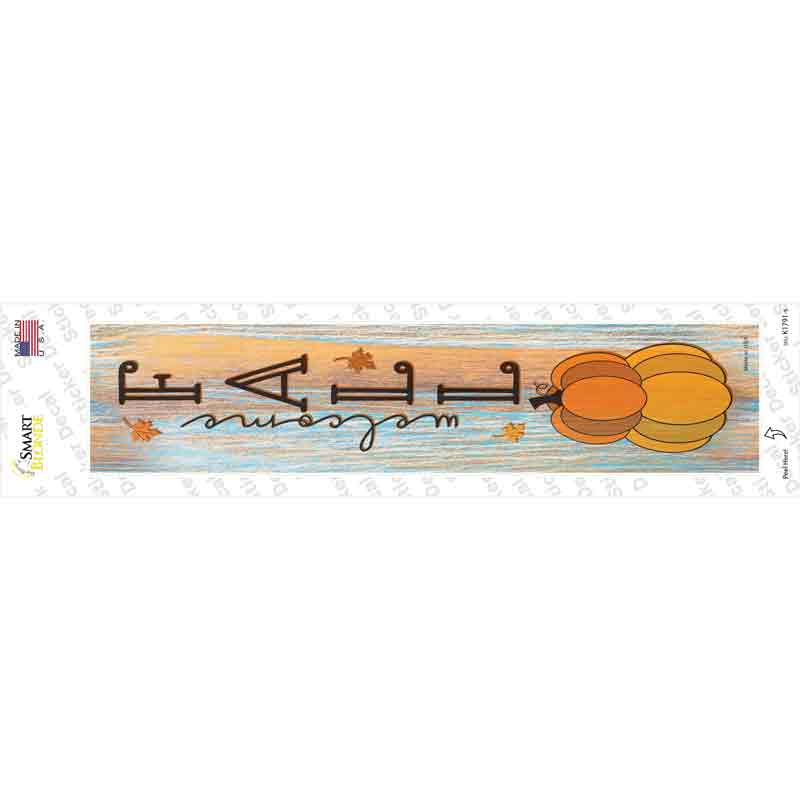 Welcome Fall Pumpkins Novelty Narrow Sticker Decal