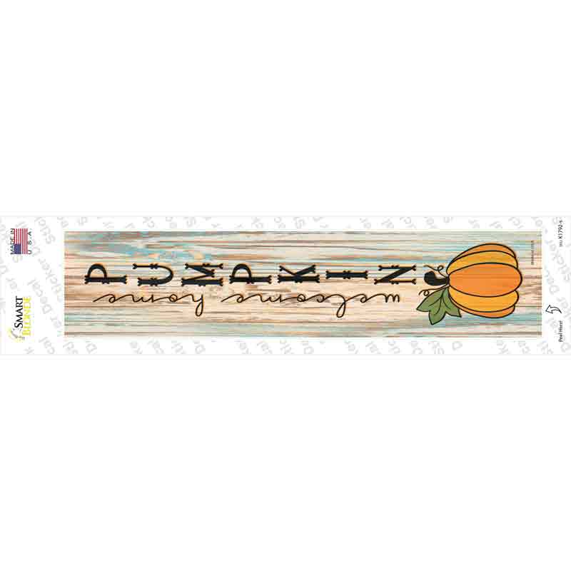 Welcome Home Pumpkin Novelty Narrow Sticker Decal