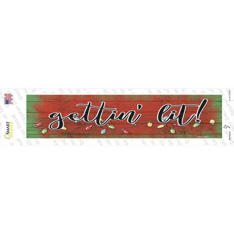 Getting Lit Red Novelty Narrow Sticker Decal