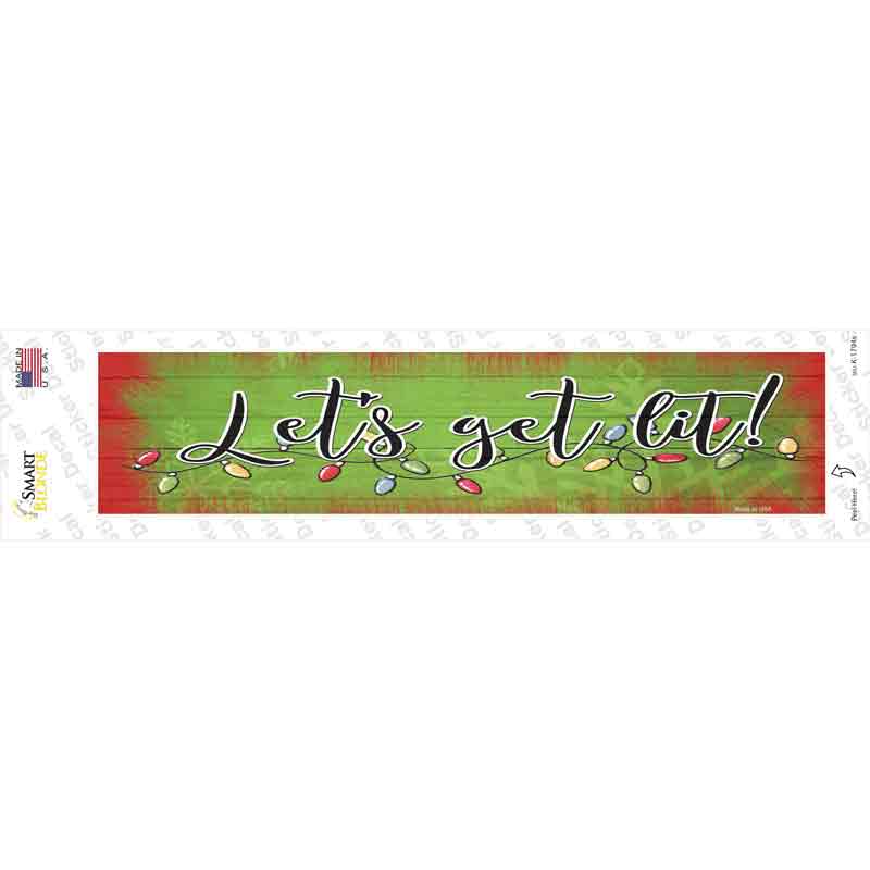 Getting Lit Green Novelty Narrow Sticker Decal Small