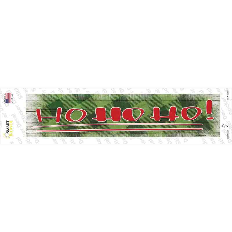 Ho Ho Ho Green Novelty Narrow Sticker Decal Small