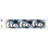 Ho Ho Ho Blue Novelty Narrow Sticker Decal Small