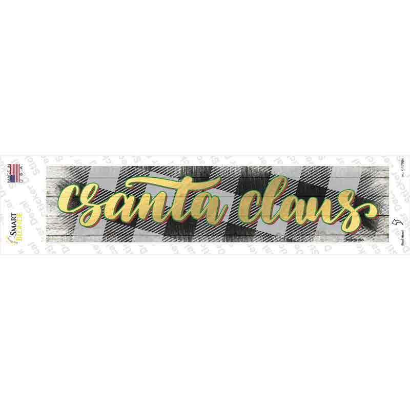 Santa Claus White Novelty Narrow Sticker Decal Small