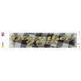 December 25th White Novelty Narrow Sticker Decal
