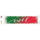 Noel Green and Red Novelty Narrow Sticker Decal Small