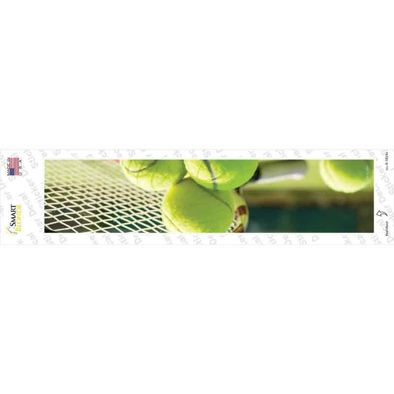 Tennis with Racket Novelty Narrow Sticker Decal