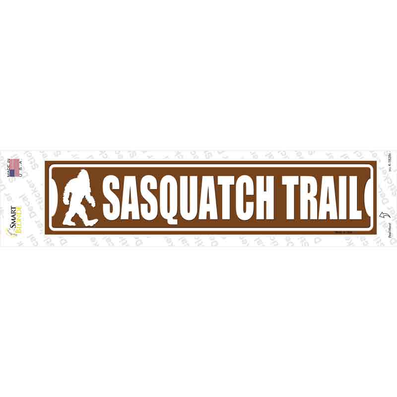 Sasquatch Trail Novelty Narrow Sticker Decal Small