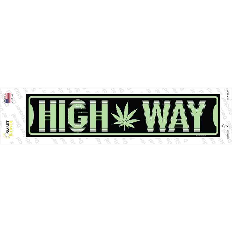 High Way Novelty Narrow Sticker Decal Small