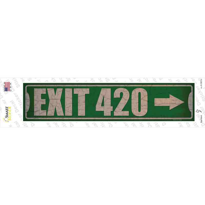 Exit 420 Right Novelty Narrow Sticker Decal Small