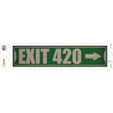 Exit 420 Right Novelty Narrow Sticker Decal Small