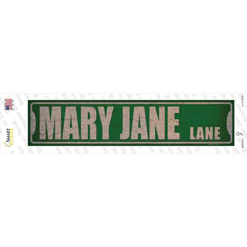 Mary Jane Lane Novelty Narrow Sticker Decal Small