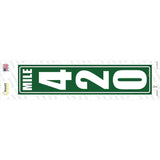 Mile Marker 420 Novelty Narrow Sticker Decal Small