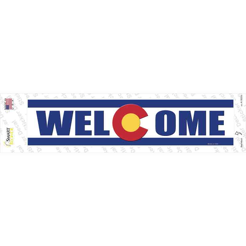 Welcome Colorado Novelty Narrow Sticker Decal Small