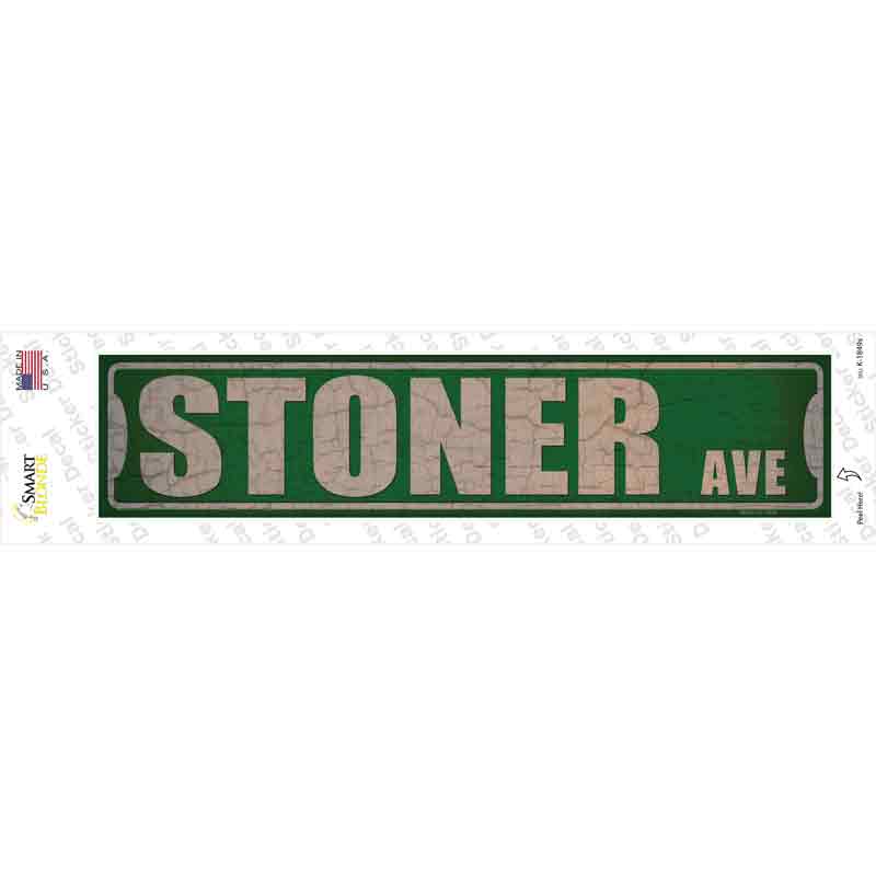 Stoner Ave Novelty Narrow Sticker Decal Small