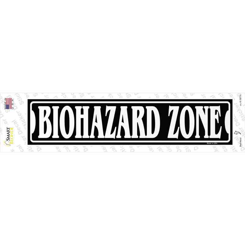 Biohazard Zone Novelty Narrow Sticker Decal