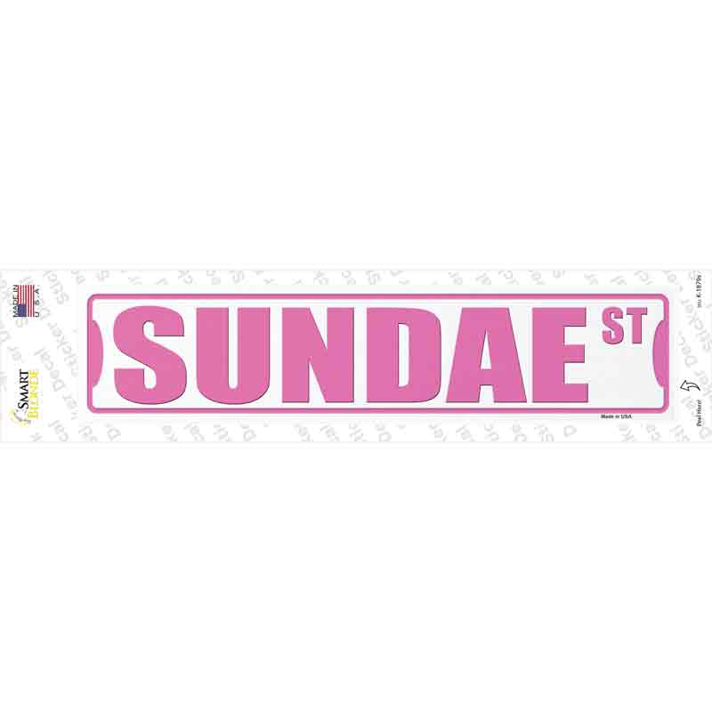 Sundae St Novelty Narrow Sticker Decal
