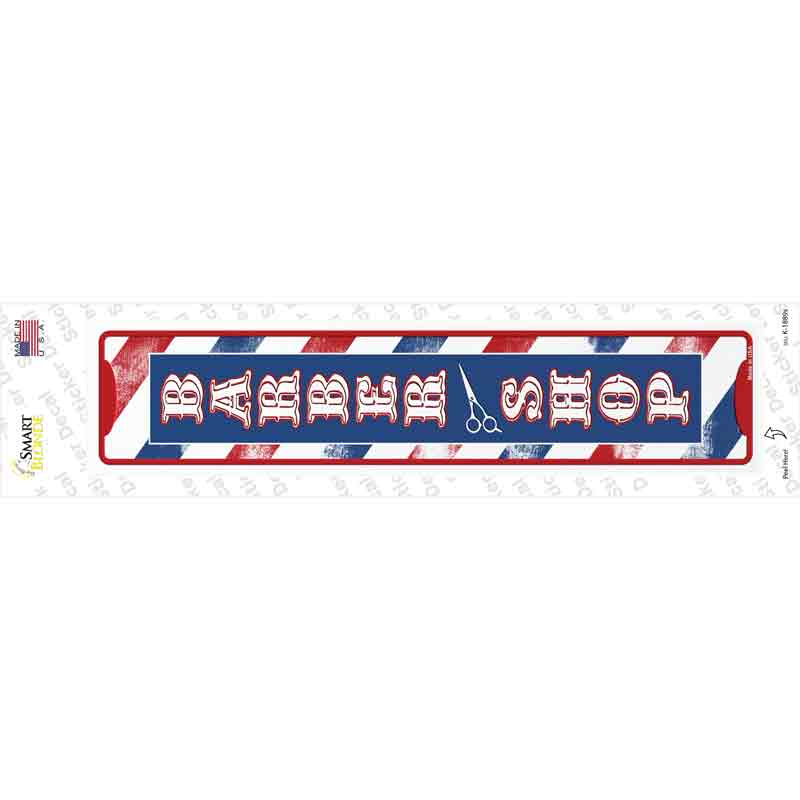 Barber Shop Vertical Novelty Narrow Sticker Decal
