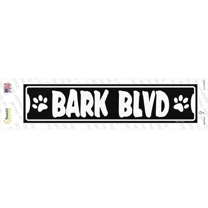 Bark Blvd Novelty Narrow Sticker Decal Small