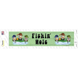 Fishing Hole Six Camo Gnomes Novelty Narrow Sticker Decal
