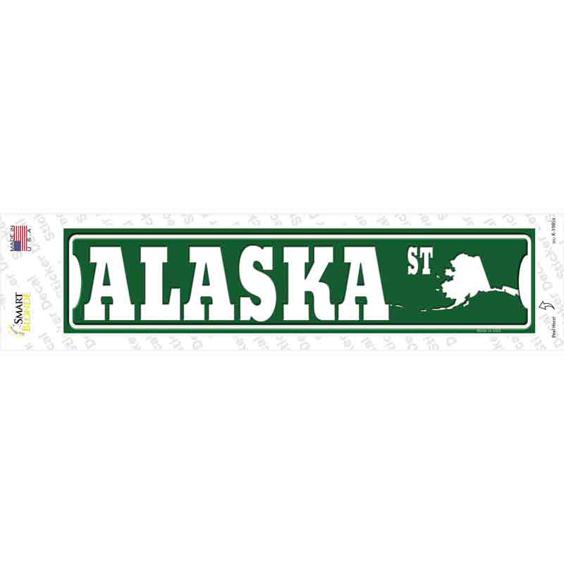 Alaska St Silhouette Novelty Narrow Sticker Decal Small