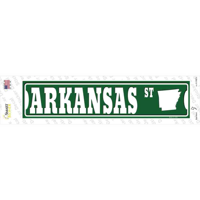 Arkansas St Silhouette Novelty Narrow Sticker Decal Small