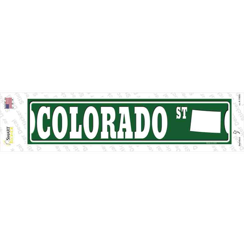 Colorado St Silhouette Novelty Narrow Sticker Decal Small