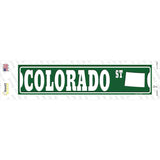 Colorado St Silhouette Novelty Narrow Sticker Decal Small