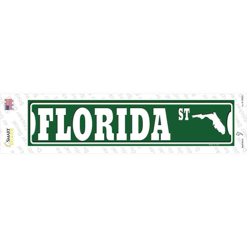 Florida St Silhouette Novelty Narrow Sticker Decal Small