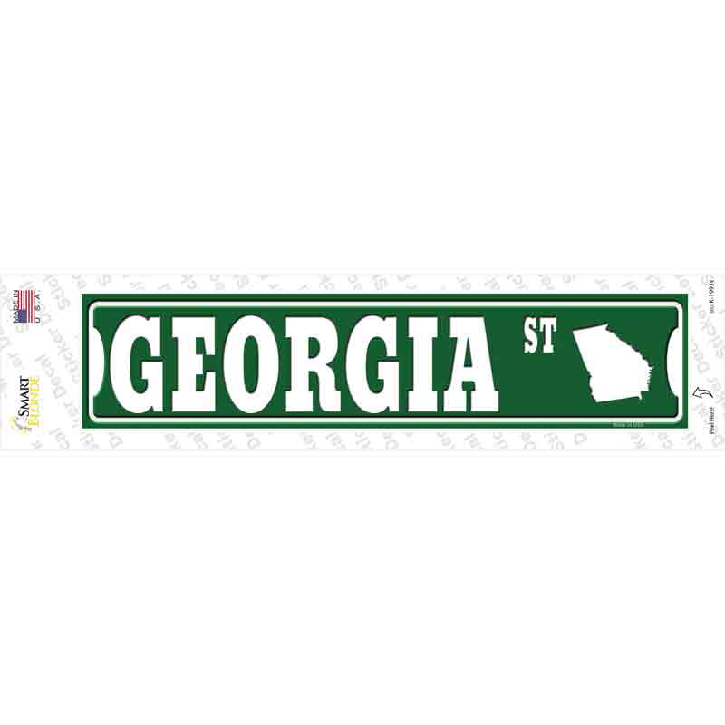 Georgia St Silhouette Novelty Narrow Sticker Decal Small