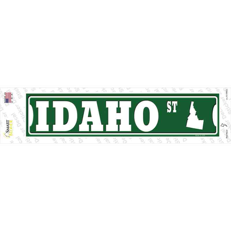 Idaho St Silhouette Novelty Narrow Sticker Decal Small