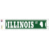 Illinois St Silhouette Novelty Narrow Sticker Decal Small