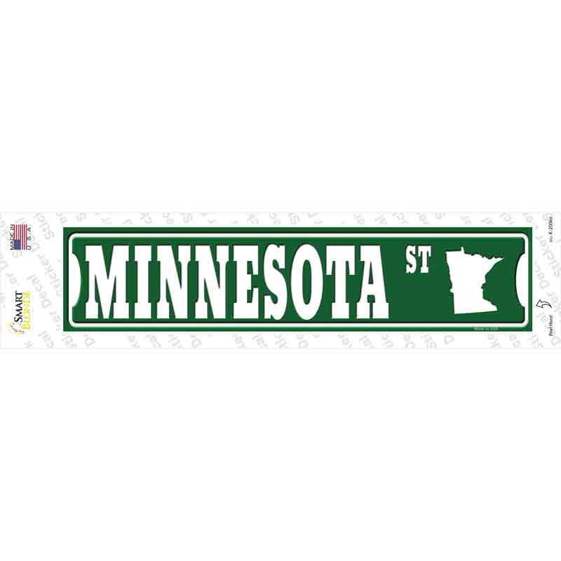 Minnesota St Silhouette Novelty Narrow Sticker Decal Small