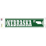 Nebraska St Silhouette Novelty Narrow Sticker Decal Small