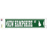 New Hampshire St Silhouette Novelty Narrow Sticker Decal Small