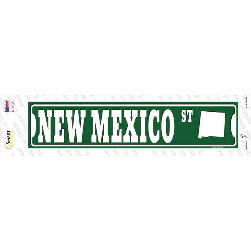 New Mexico St Silhouette Novelty Narrow Sticker Decal Small