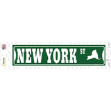 New York St Silhouette Novelty Narrow Sticker Decal Small