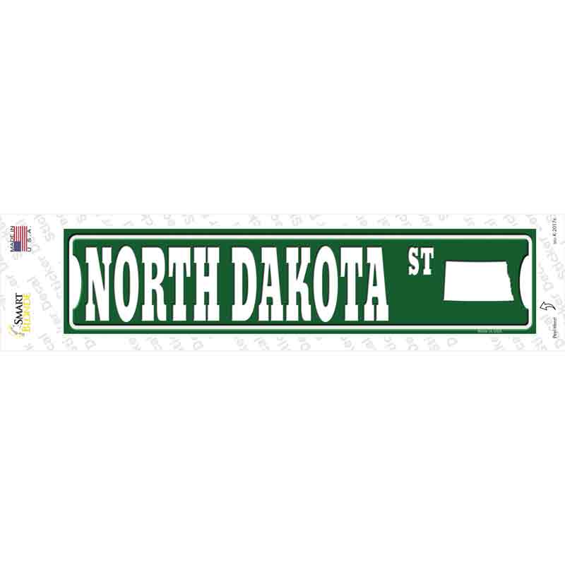 North Dakota St Silhouette Novelty Narrow Sticker Decal Small