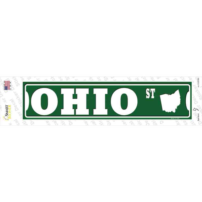 Ohio St Silhouette Novelty Narrow Sticker Decal