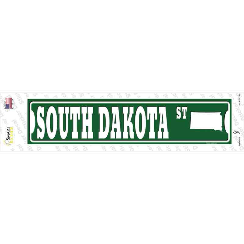 South Dakota St Silhouette Novelty Narrow Sticker Decal Small