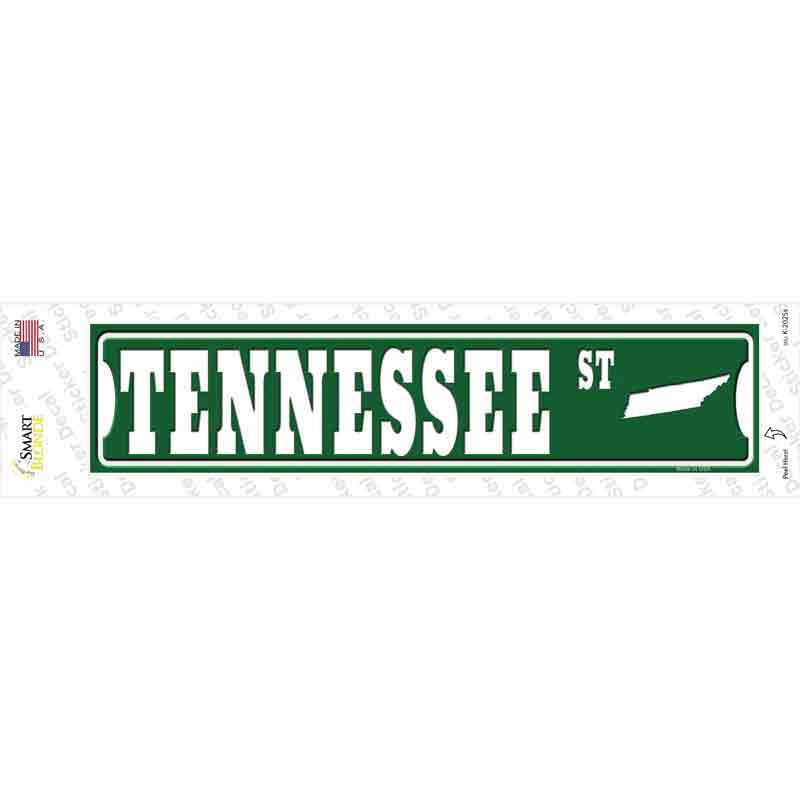 Tennessee St Silhouette Novelty Narrow Sticker Decal Small