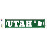 Utah St Silhouette Novelty Narrow Sticker Decal Small