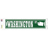 Washington St Silhouette Novelty Narrow Sticker Decal Small