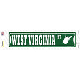 West Virginia St Silhouette Novelty Narrow Sticker Decal Small