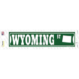 Wyoming St Silhouette Novelty Narrow Sticker Decal Small