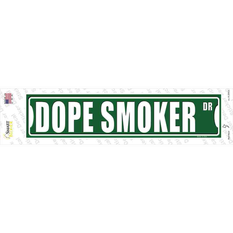 Dope Smoker Drive Novelty Narrow Sticker Decal Small