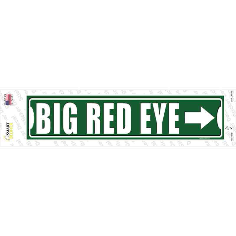 Big Red Eye Novelty Narrow Sticker Decal Small