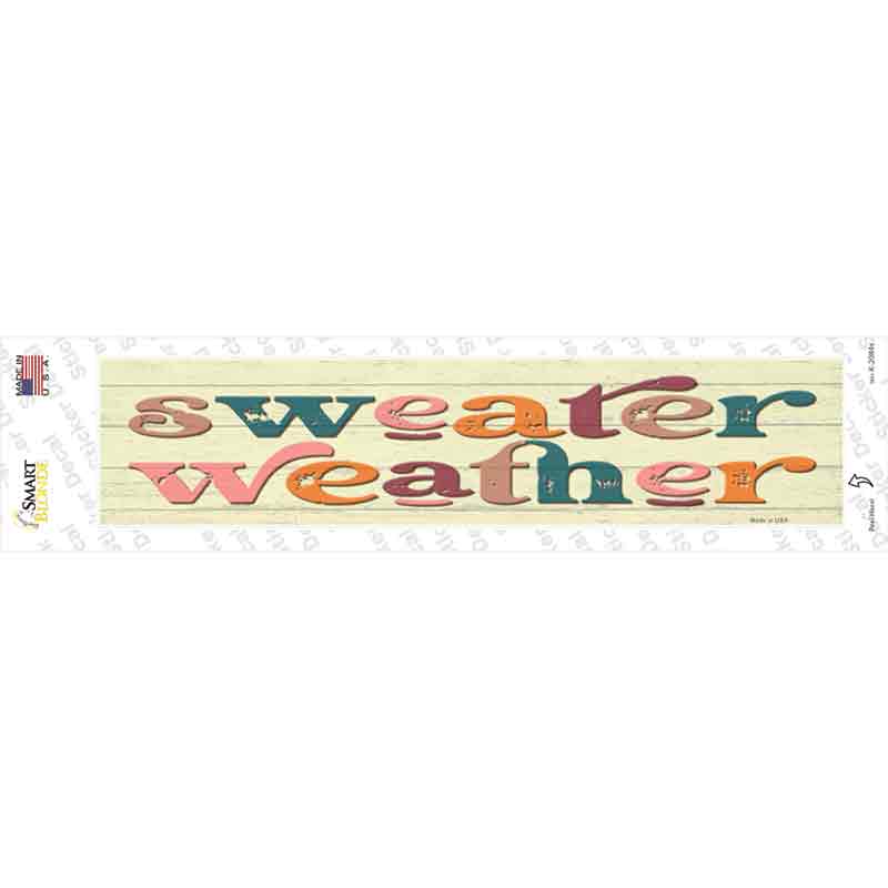 Sweater Weather Novelty Narrow Sticker Decal Small