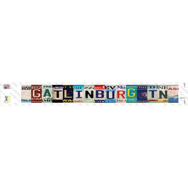 Gatlinburg TN Strips Novelty Narrow Sticker Decal Small