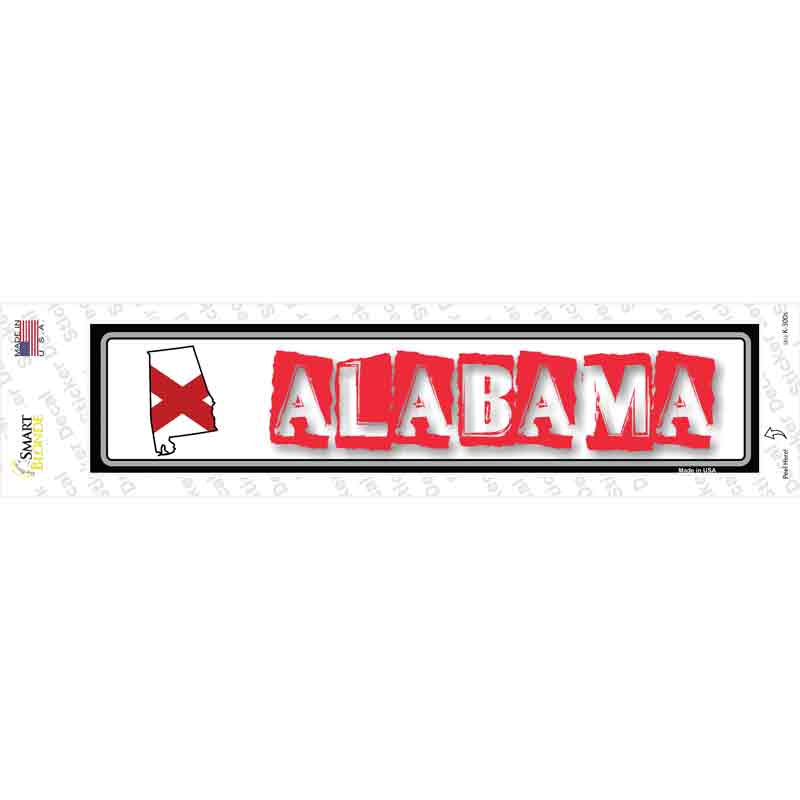 Alabama Outline Novelty Narrow Sticker Decal Small